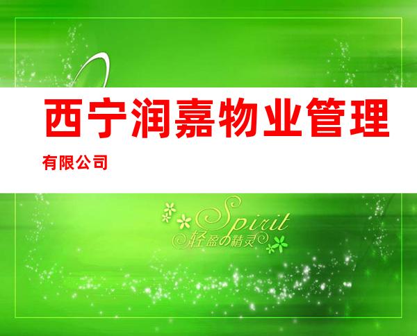 西宁润嘉物业管理有限公司